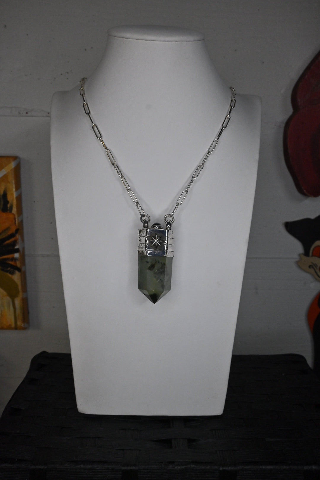 Prehnite Tower Necklace