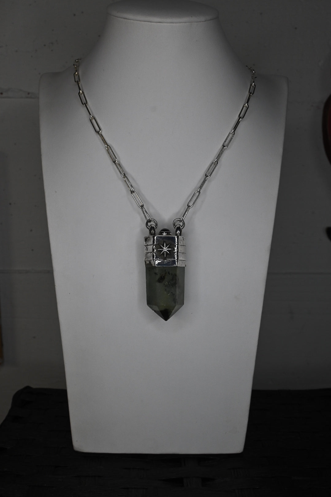 Prehnite Tower Necklace
