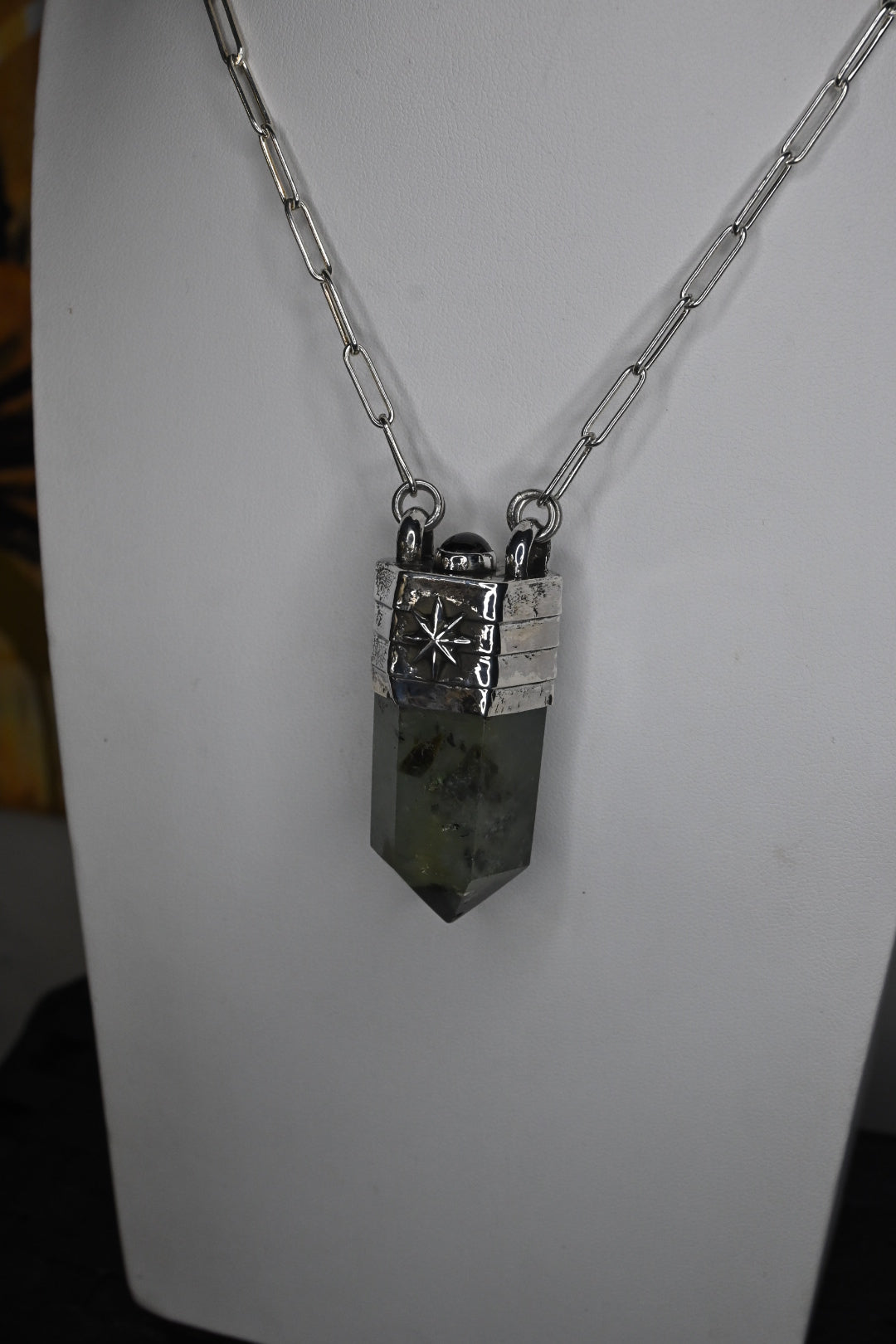 Prehnite Tower Necklace