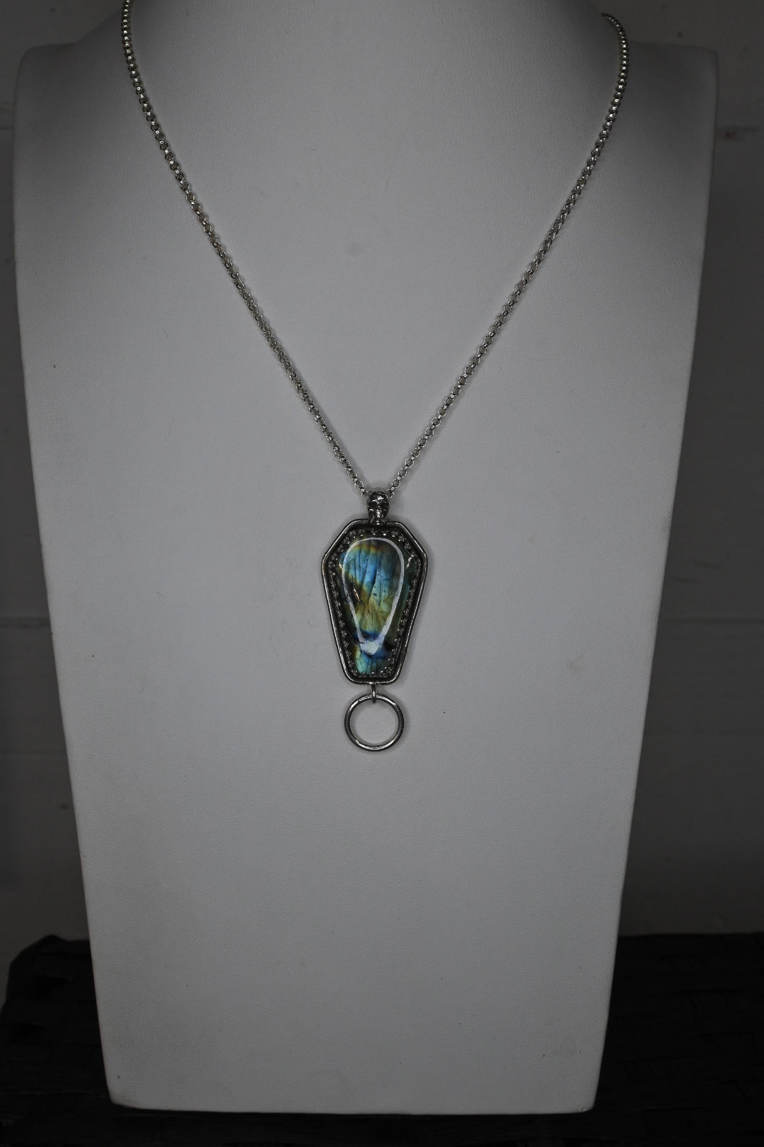 Labradorite Coffin Necklace