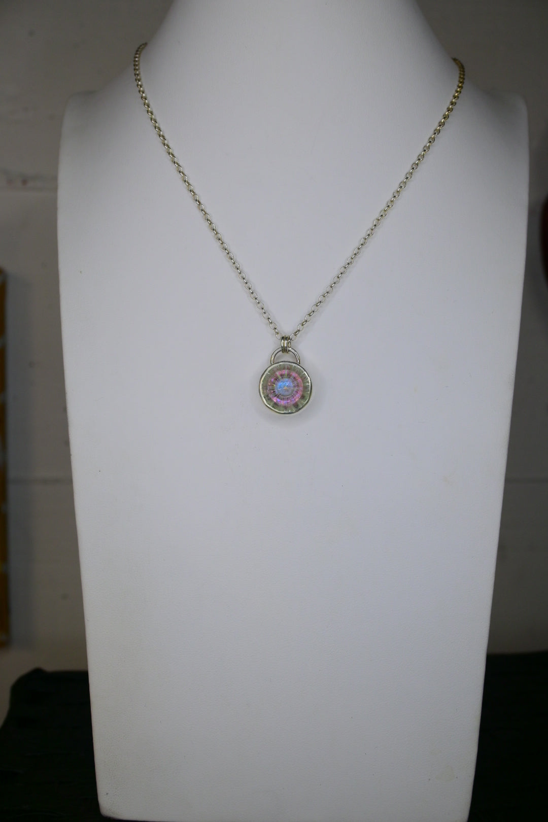 Vintage German Glass Pinwheel Necklace