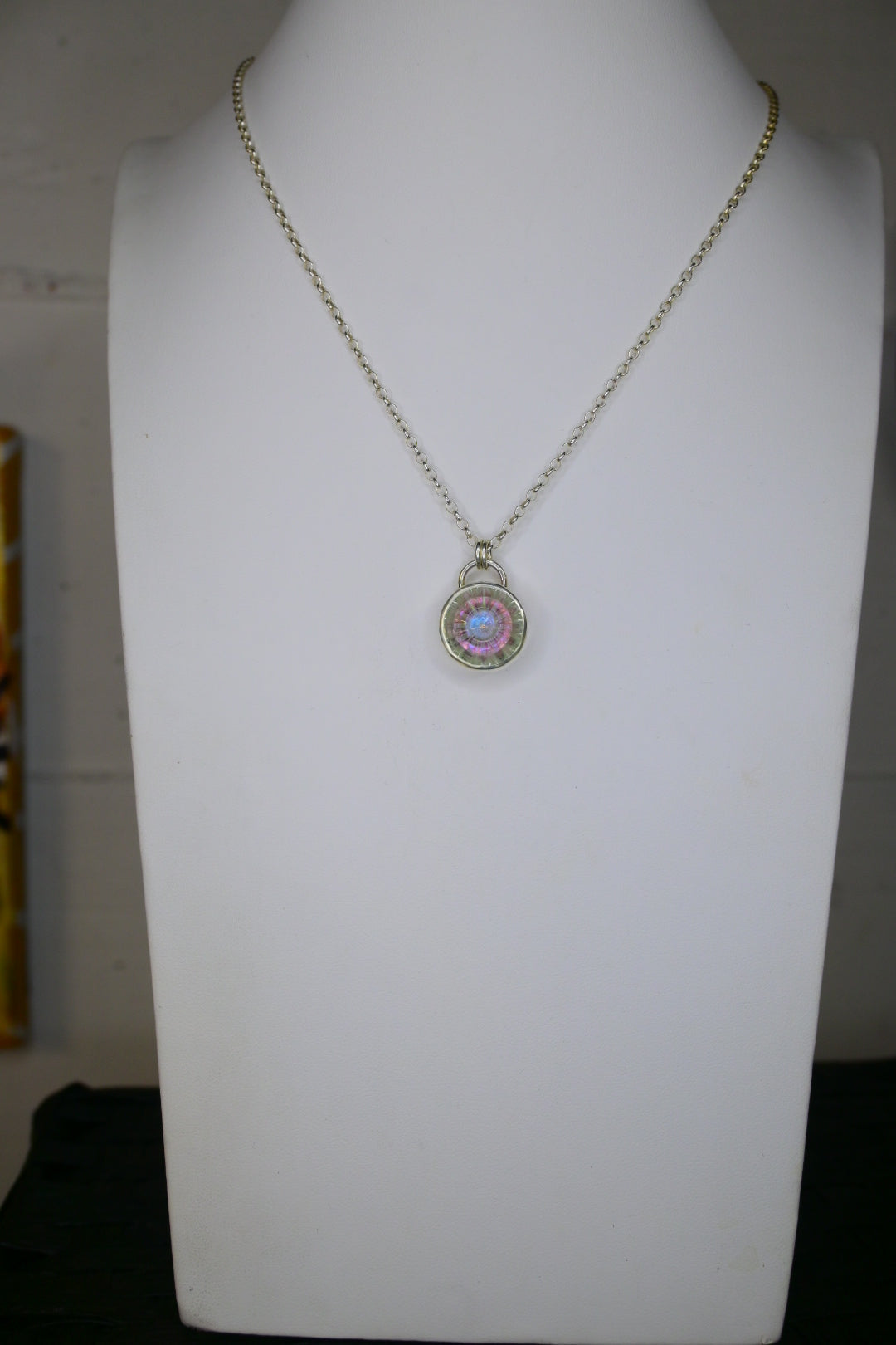 Vintage German Glass Pinwheel Necklace