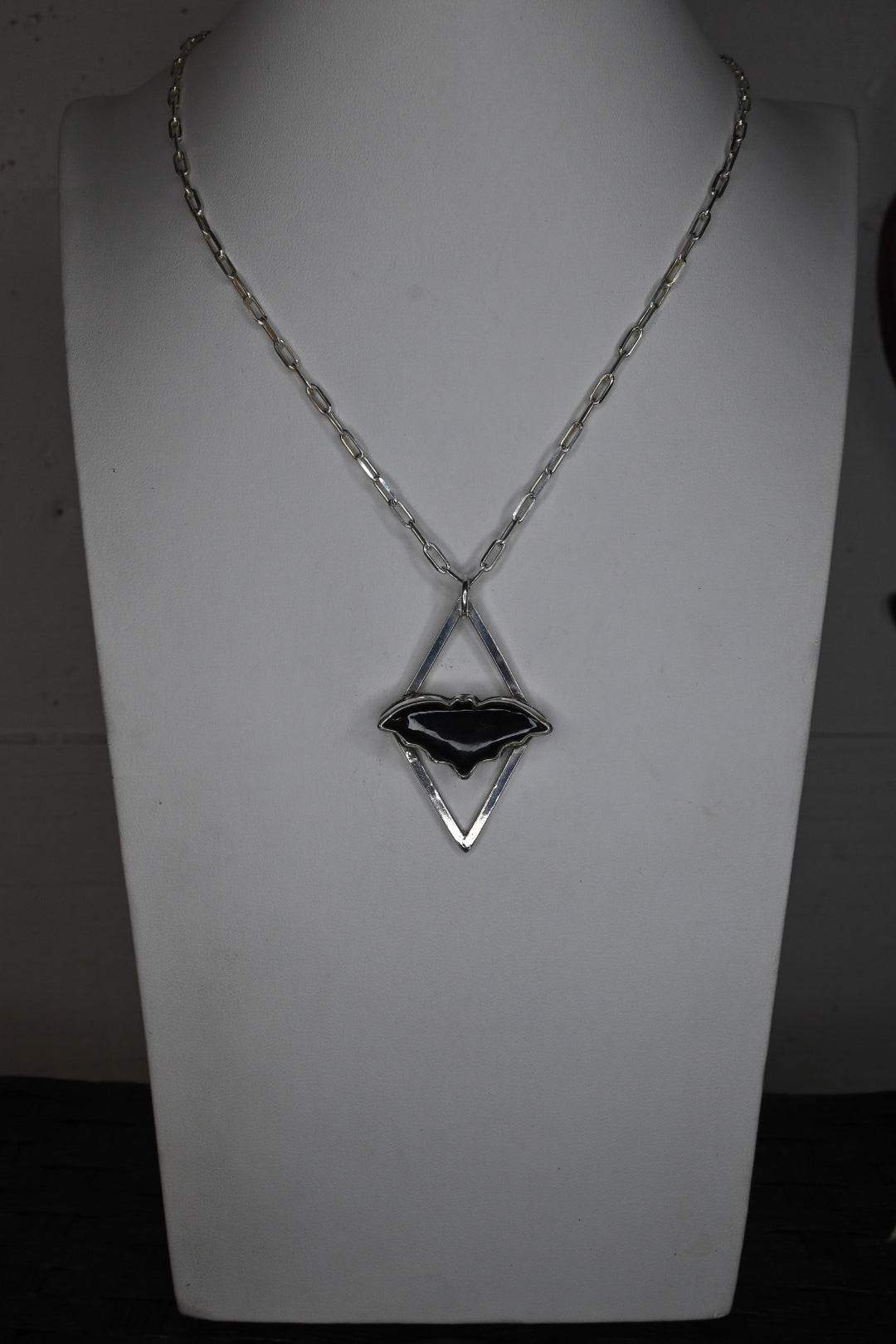Onyx Bat Necklace