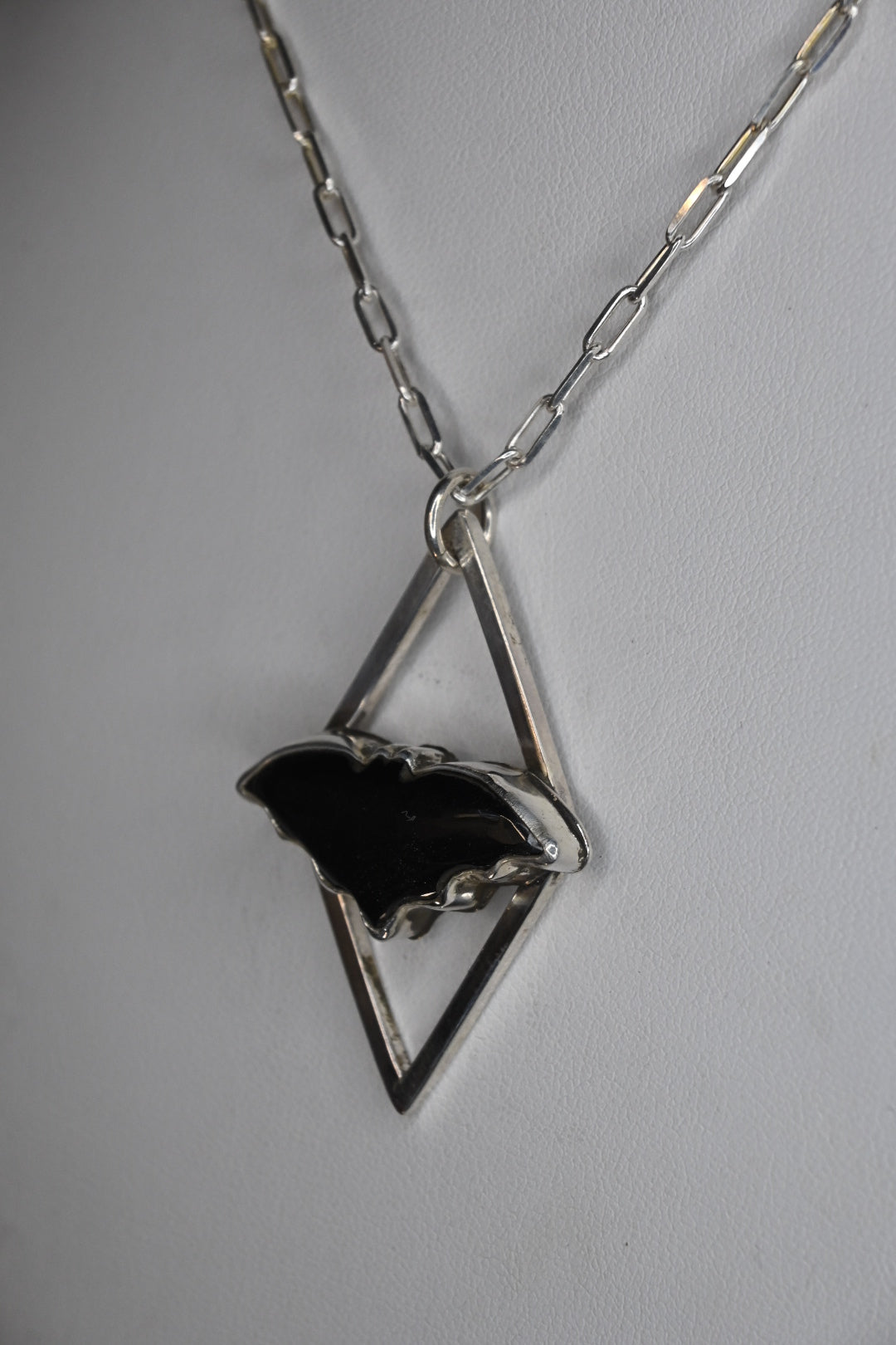 Onyx Bat Necklace