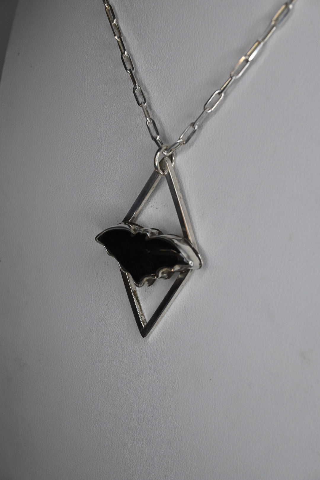 Onyx Bat Necklace