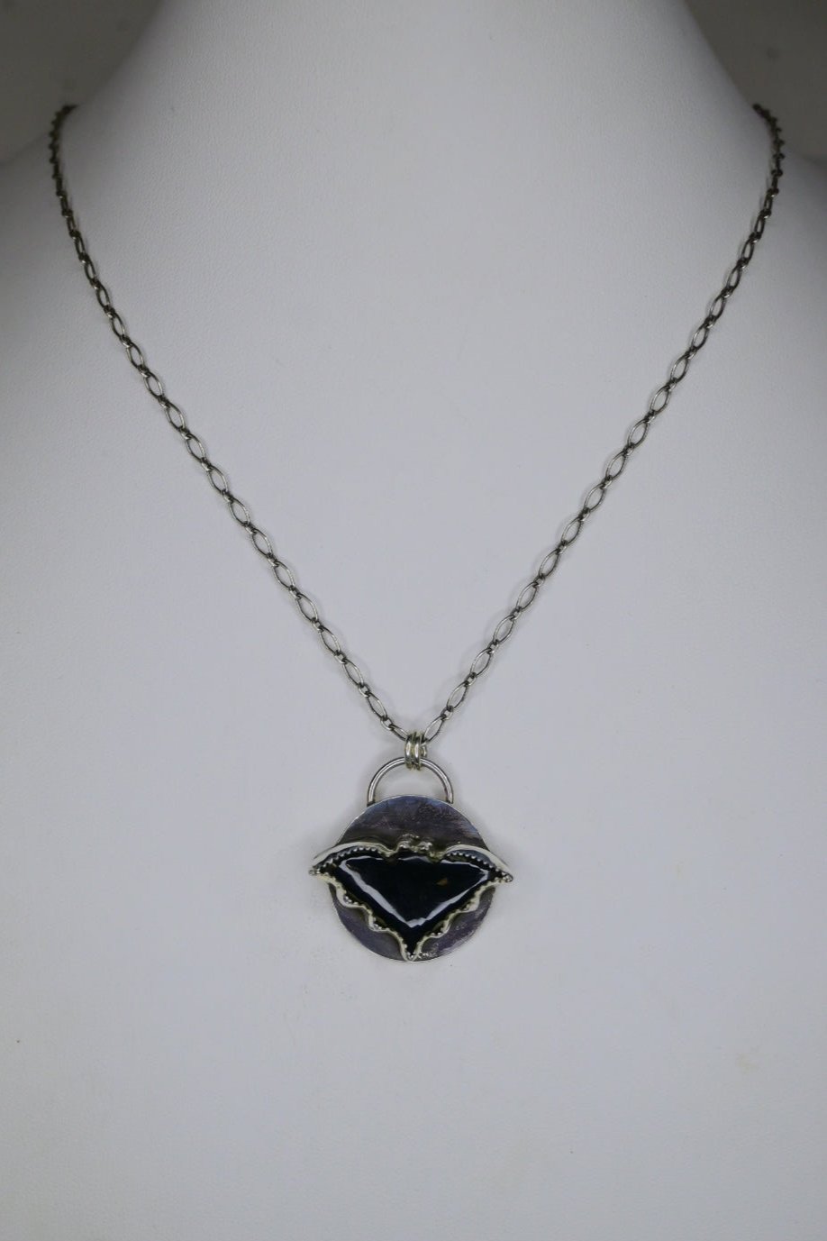 Onyx Bat Necklace