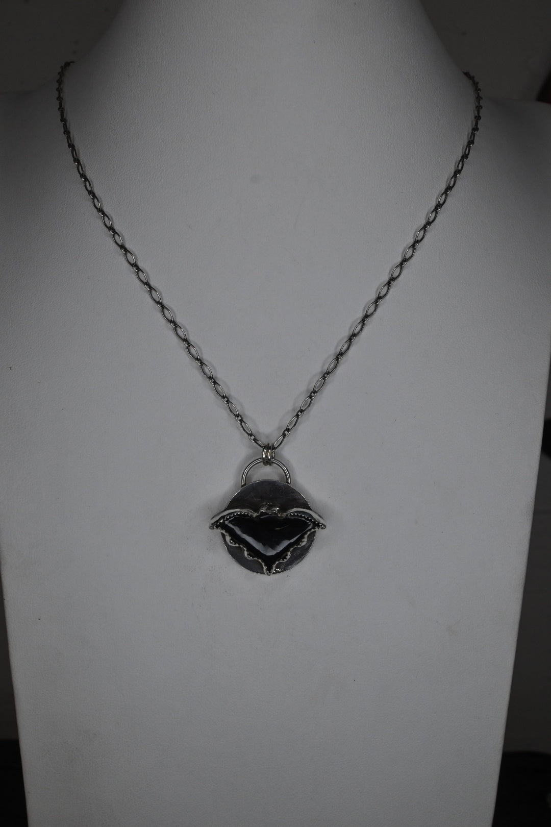 Onyx Bat Necklace