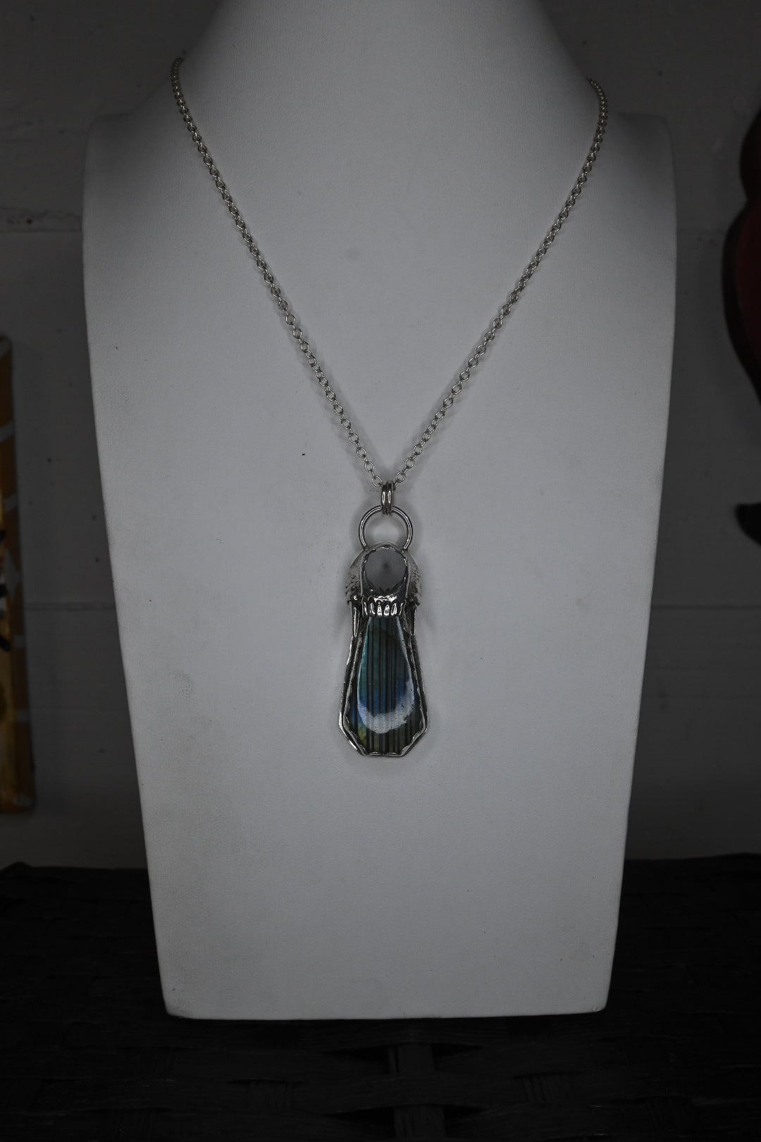 Labradorite Coffin & Skunk Snout Necklace