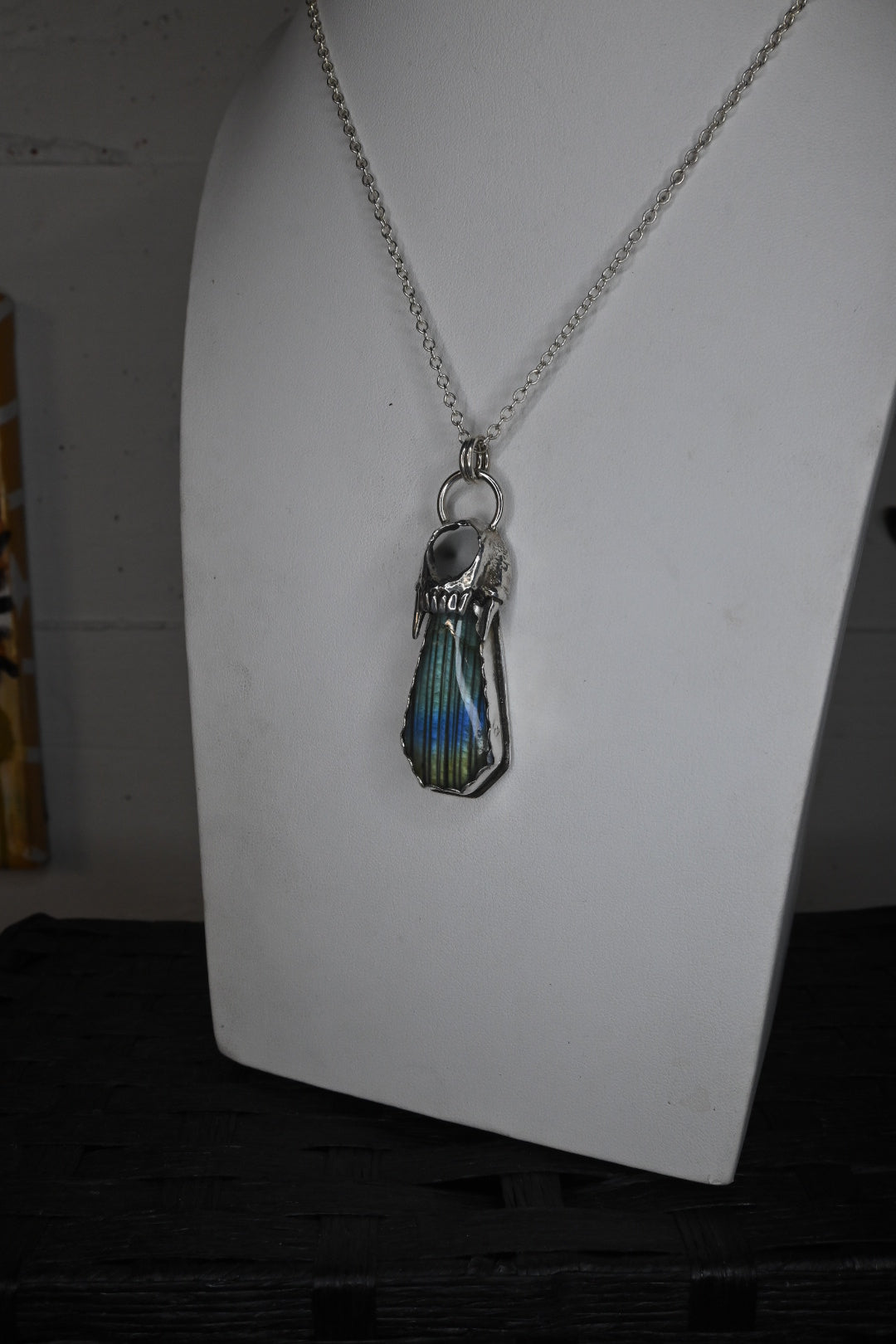 Labradorite Coffin & Skunk Snout Necklace
