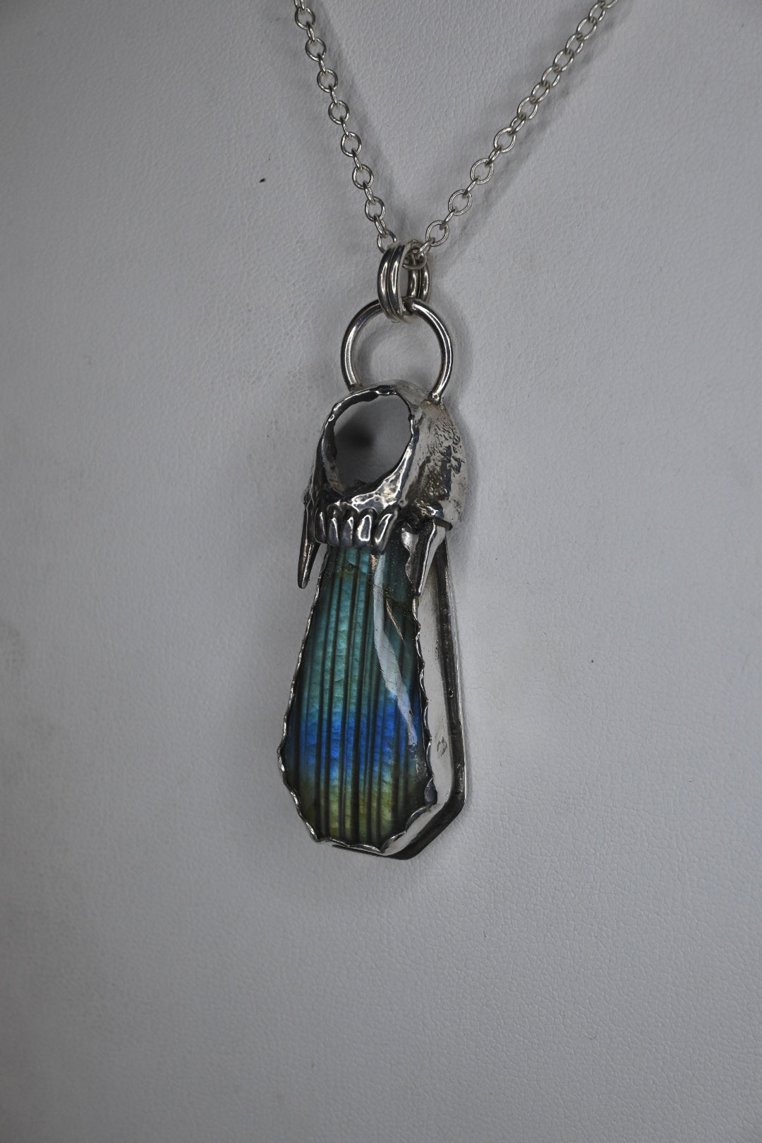 Labradorite Coffin & Skunk Snout Necklace