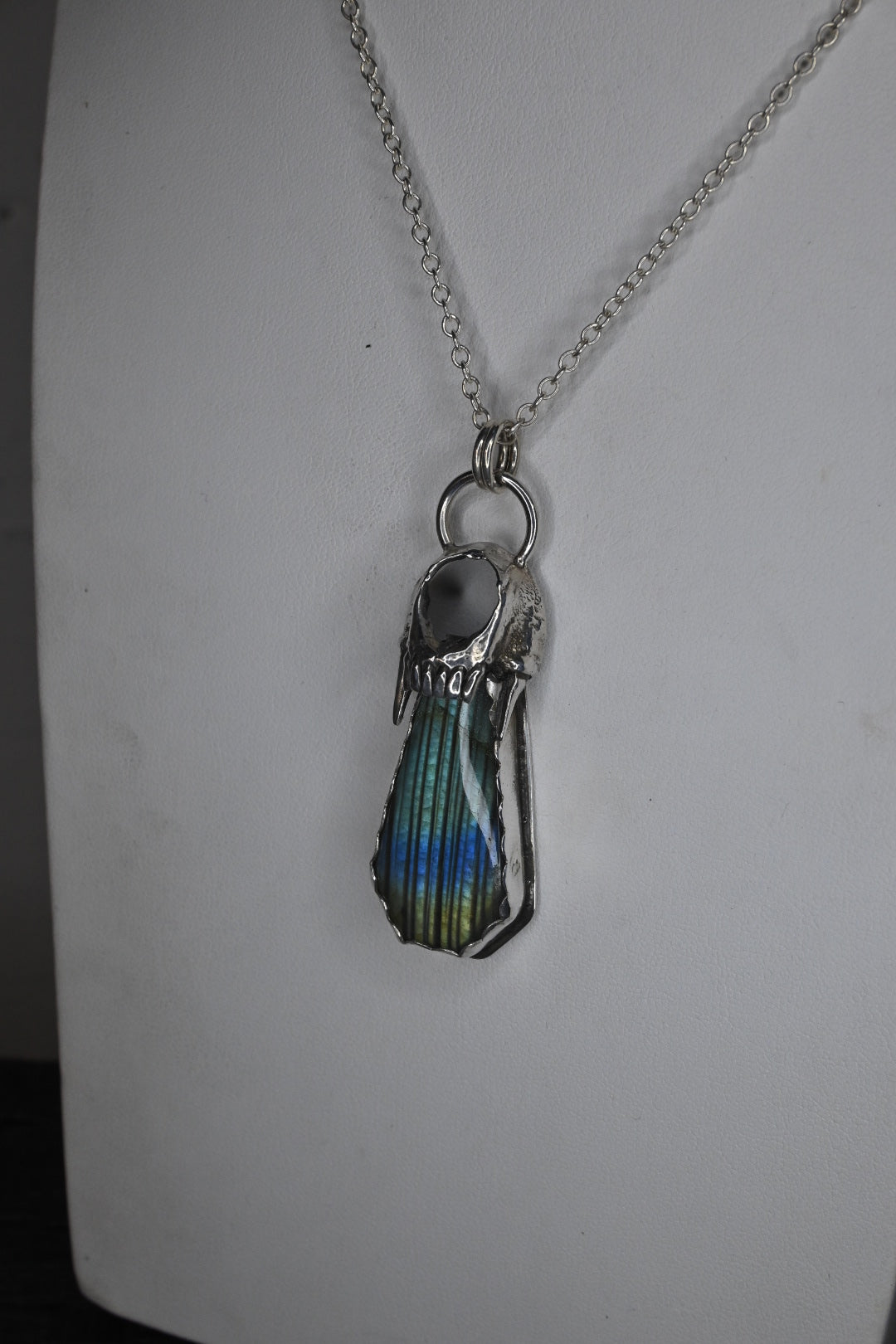 Labradorite Coffin & Skunk Snout Necklace