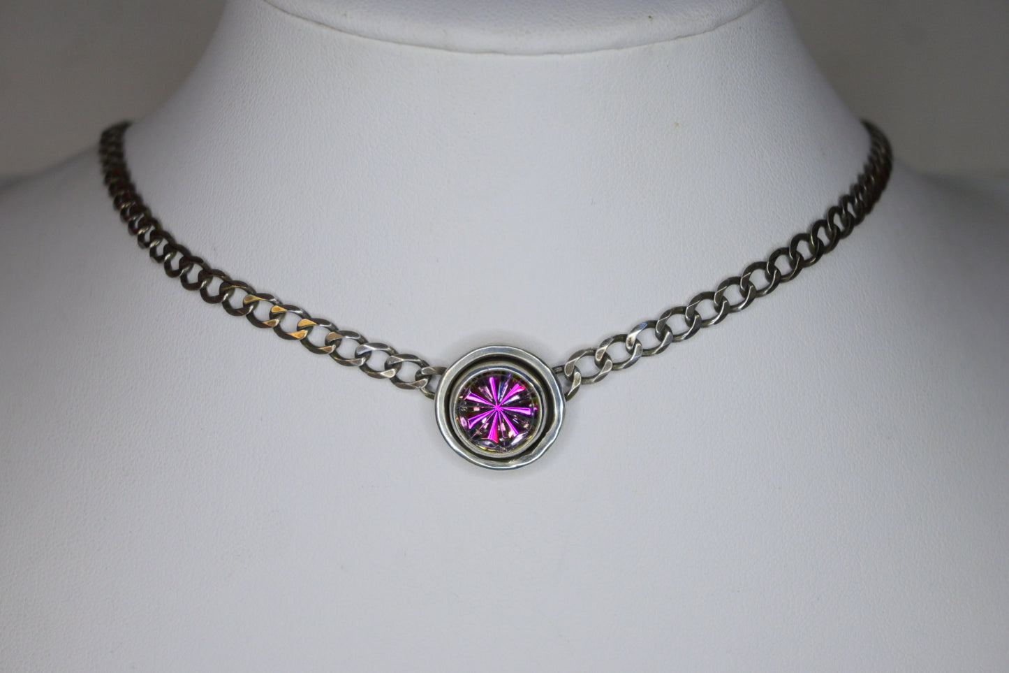 Vintage German Glass Pinwheel Choker