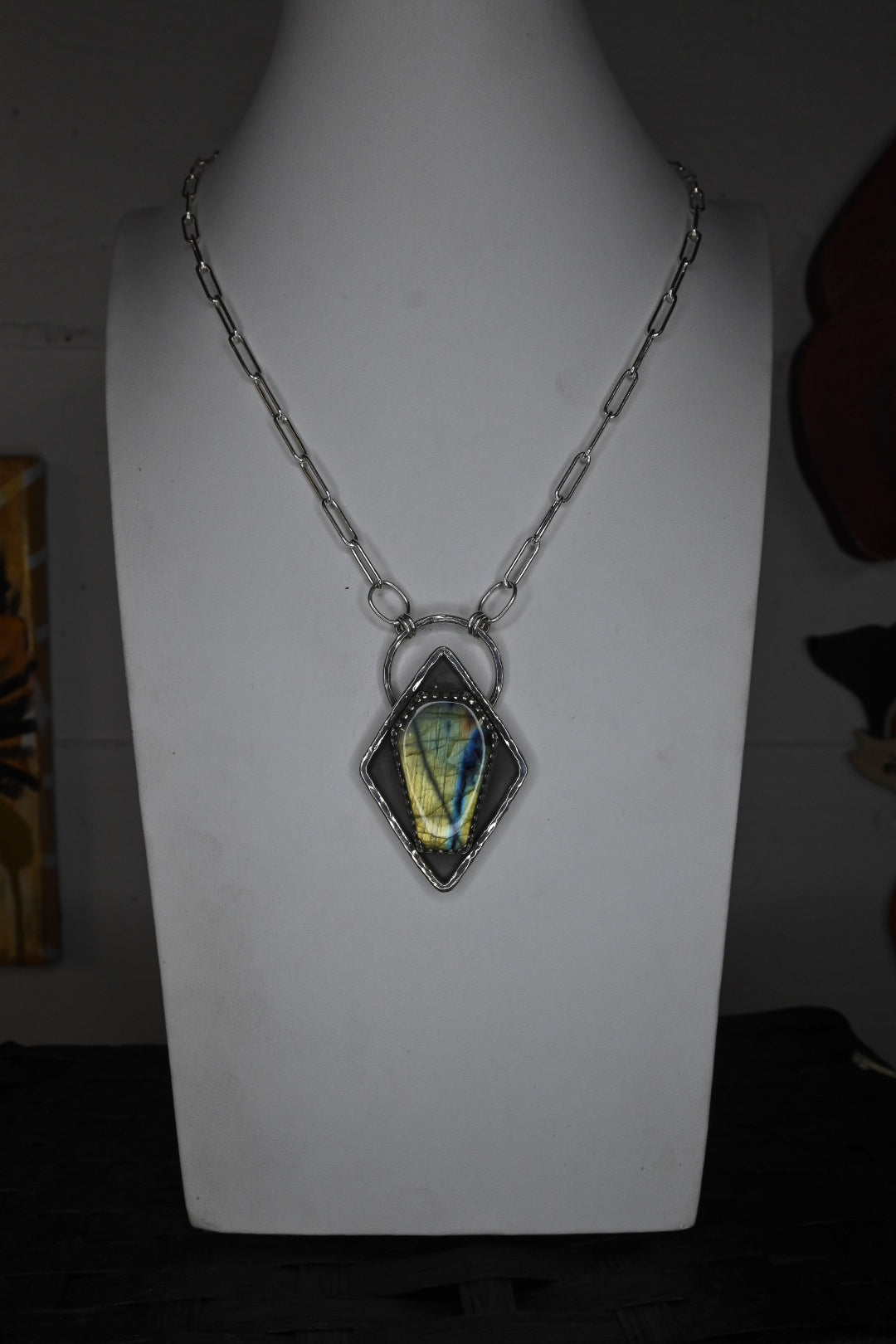 Labradorite Coffin Necklace