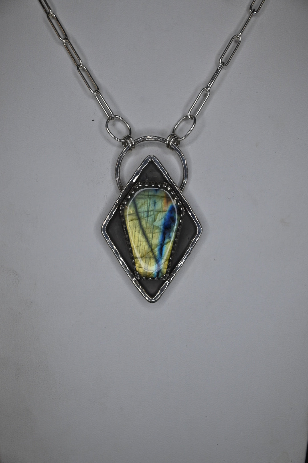 Labradorite Coffin Necklace