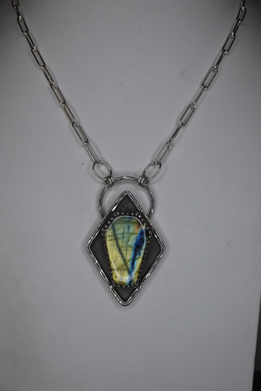 Labradorite Coffin Necklace