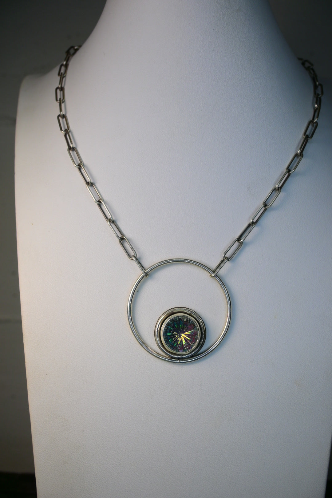 Vintage German Pressed Glass Necklace