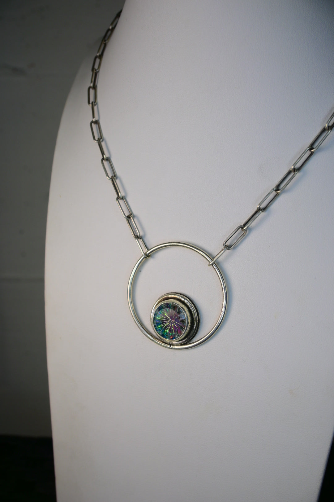 Vintage German Pressed Glass Necklace