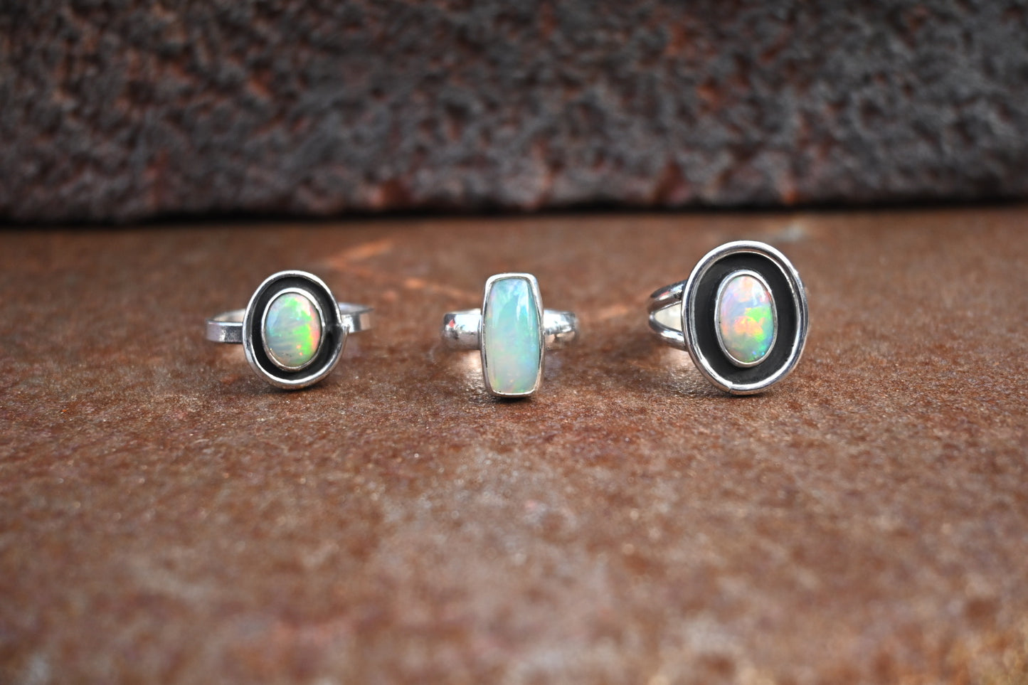 Ethiopian Opal Shadowbox Ring