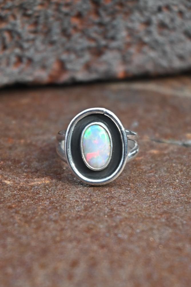 Ethiopian Opal Shadowbox Ring
