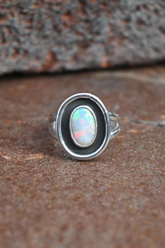 Ethiopian Opal Shadowbox Ring
