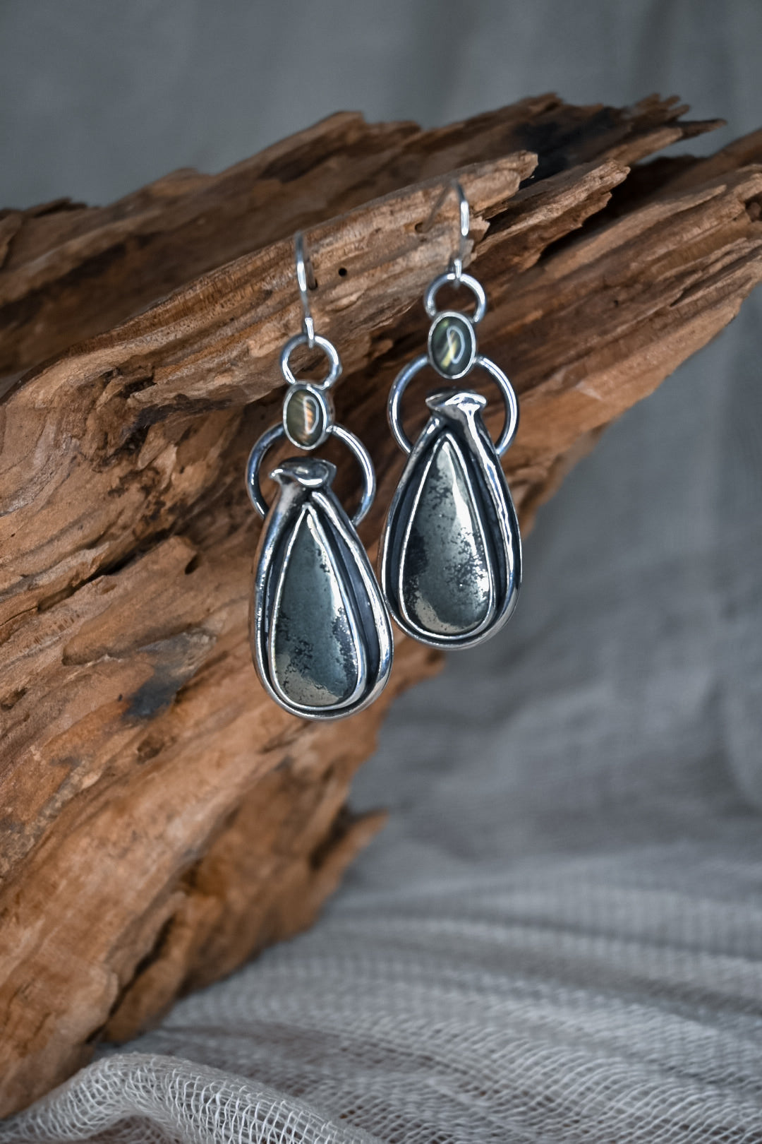 Apache Gold & Snake Rib Earrings