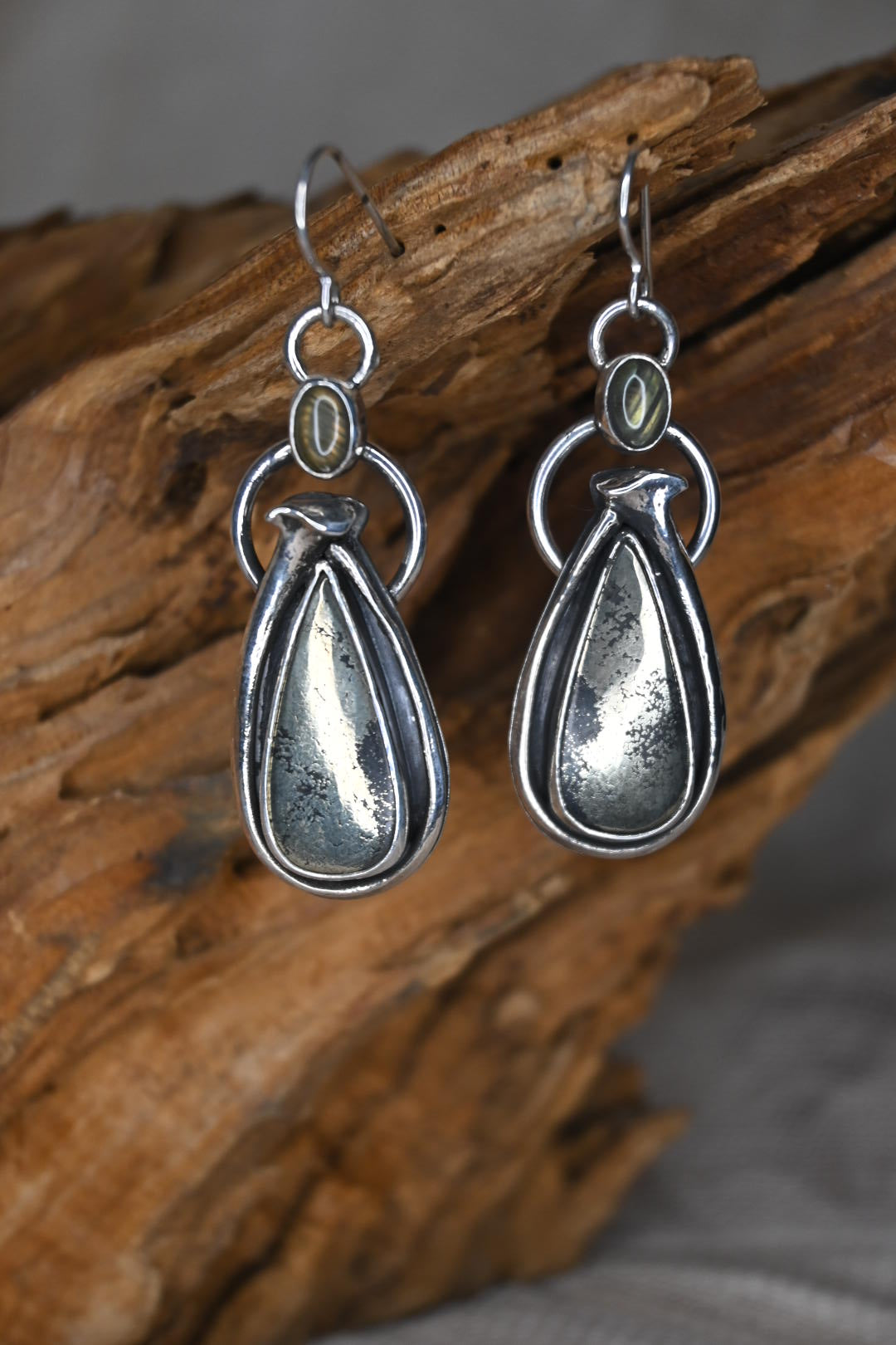 Apache Gold & Snake Rib Earrings