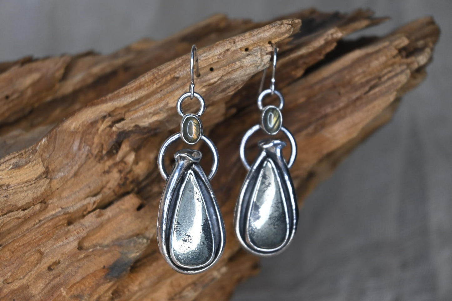 Apache Gold & Snake Rib Earrings