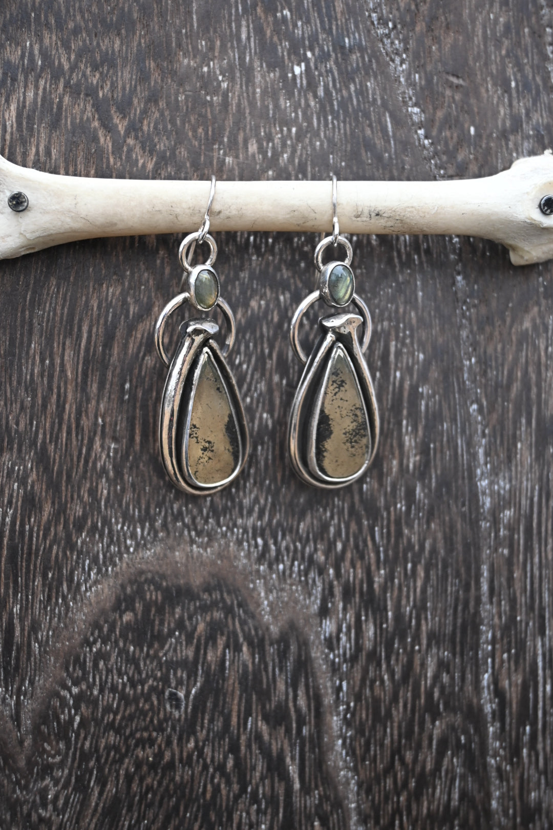 Apache Gold & Snake Rib Earrings