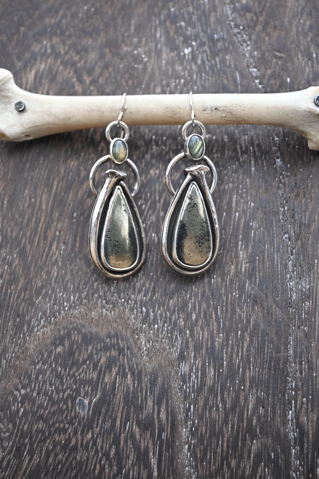 Apache Gold & Snake Rib Earrings