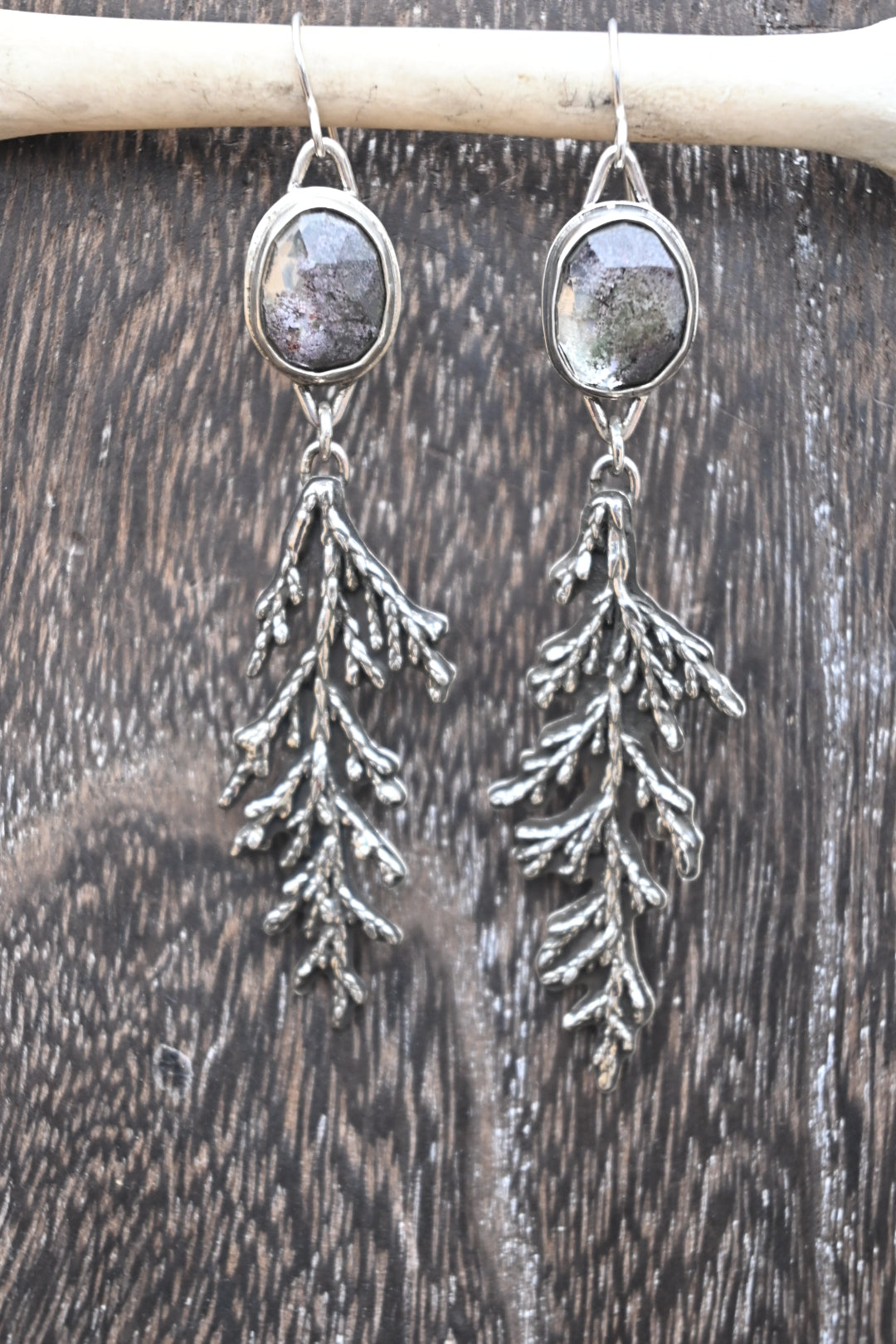 Cedar & Garden Quartz Earrings