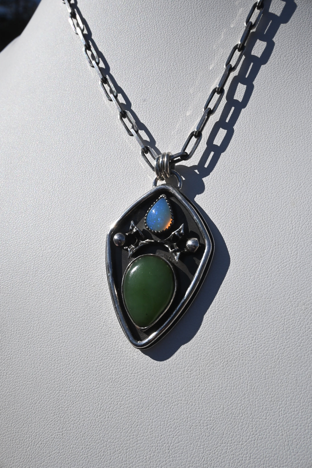 Jade & Ethiopian Opal Necklace