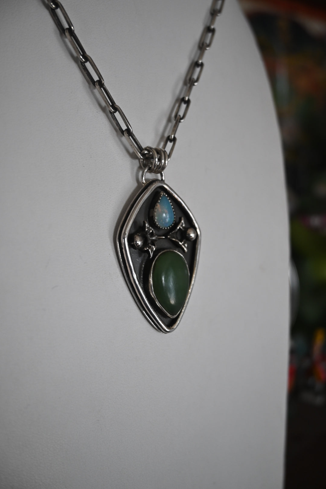 Jade & Ethiopian Opal Necklace