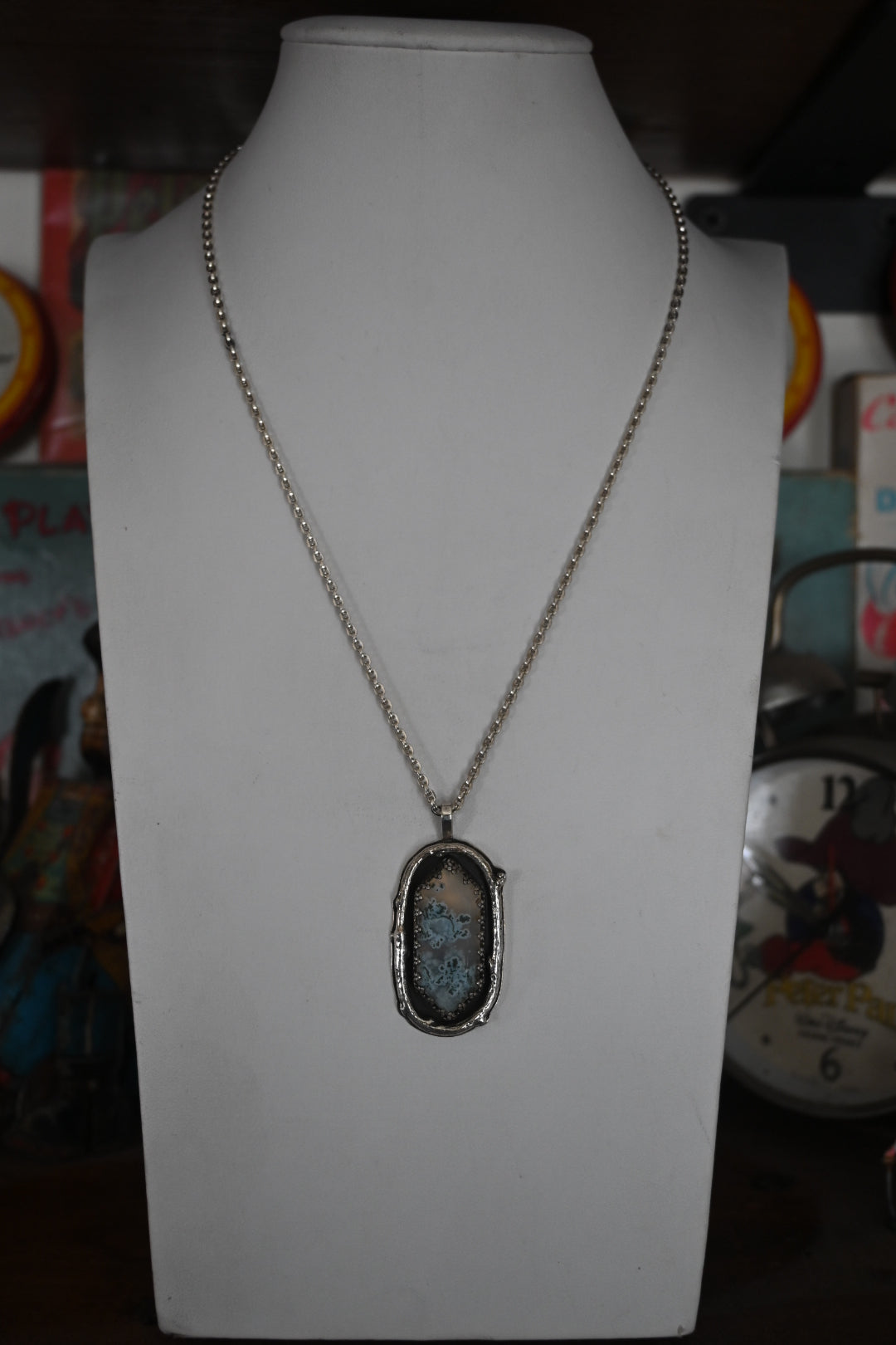 Moss Agate Branch Necklace