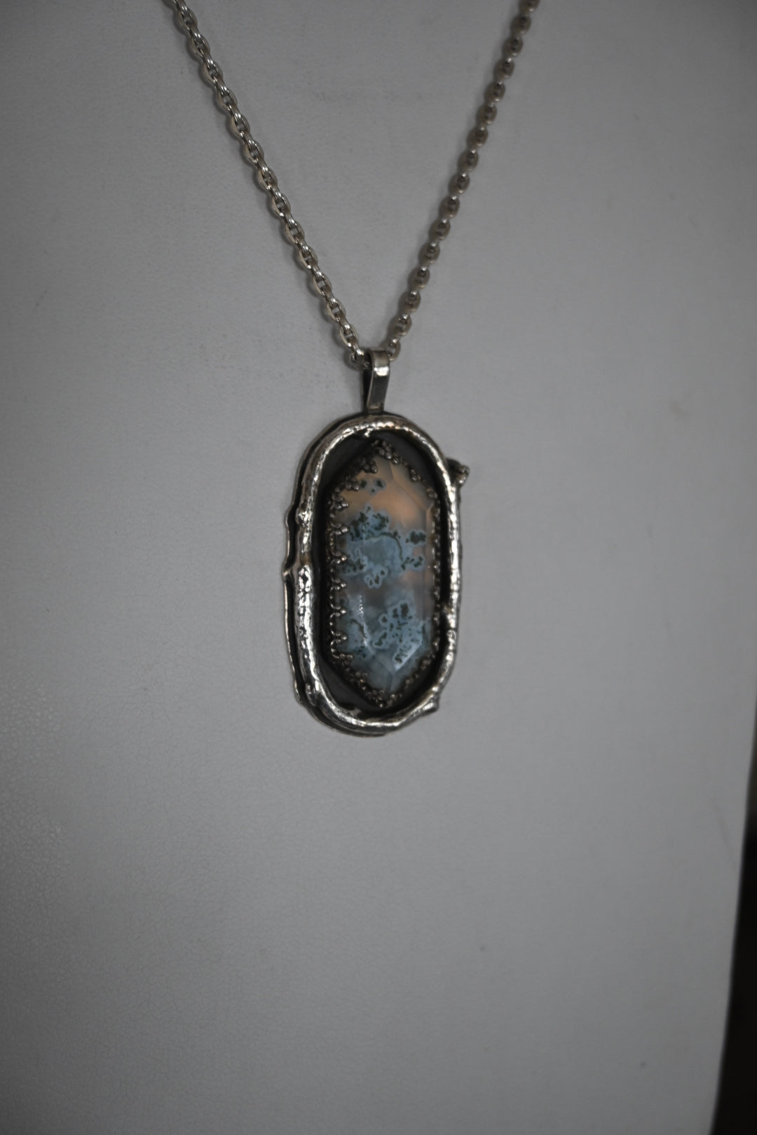 Moss Agate Branch Necklace