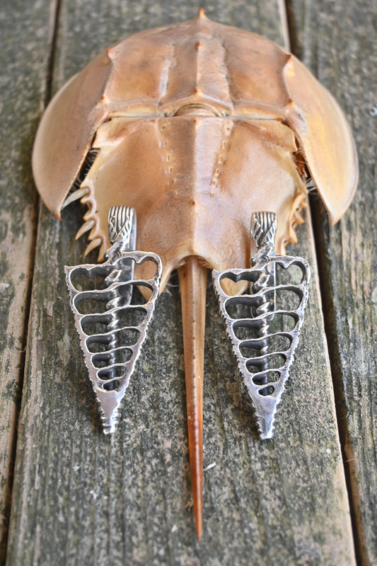 Silver Shell Spine Ear Weights