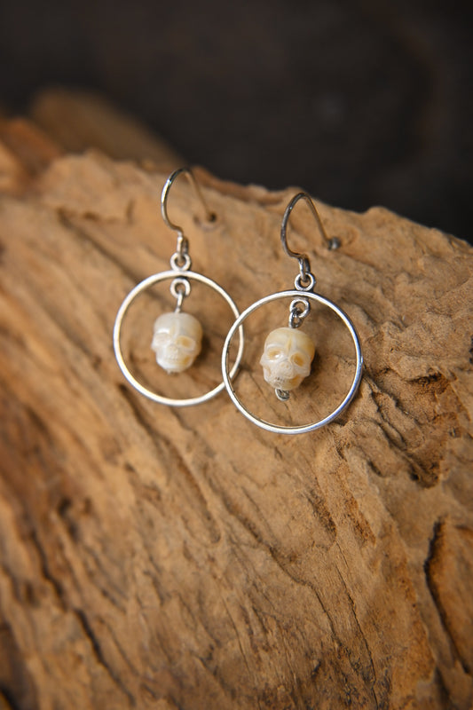 Shipwrecked Pearl Hoop Earrings