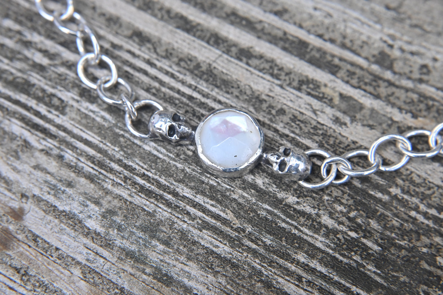 Moonlit Warning Chain Bracelet