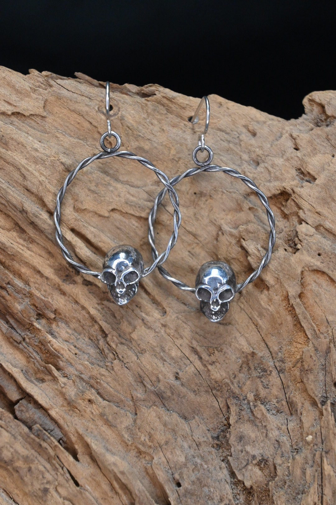 Skull Hoop Earrings