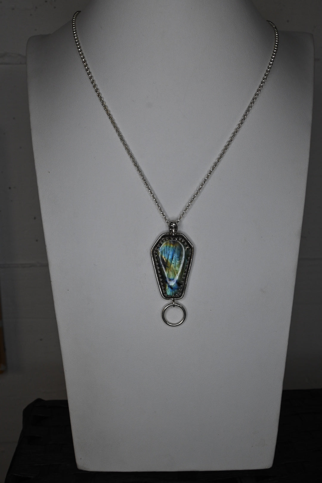 Labradorite Coffin Necklace