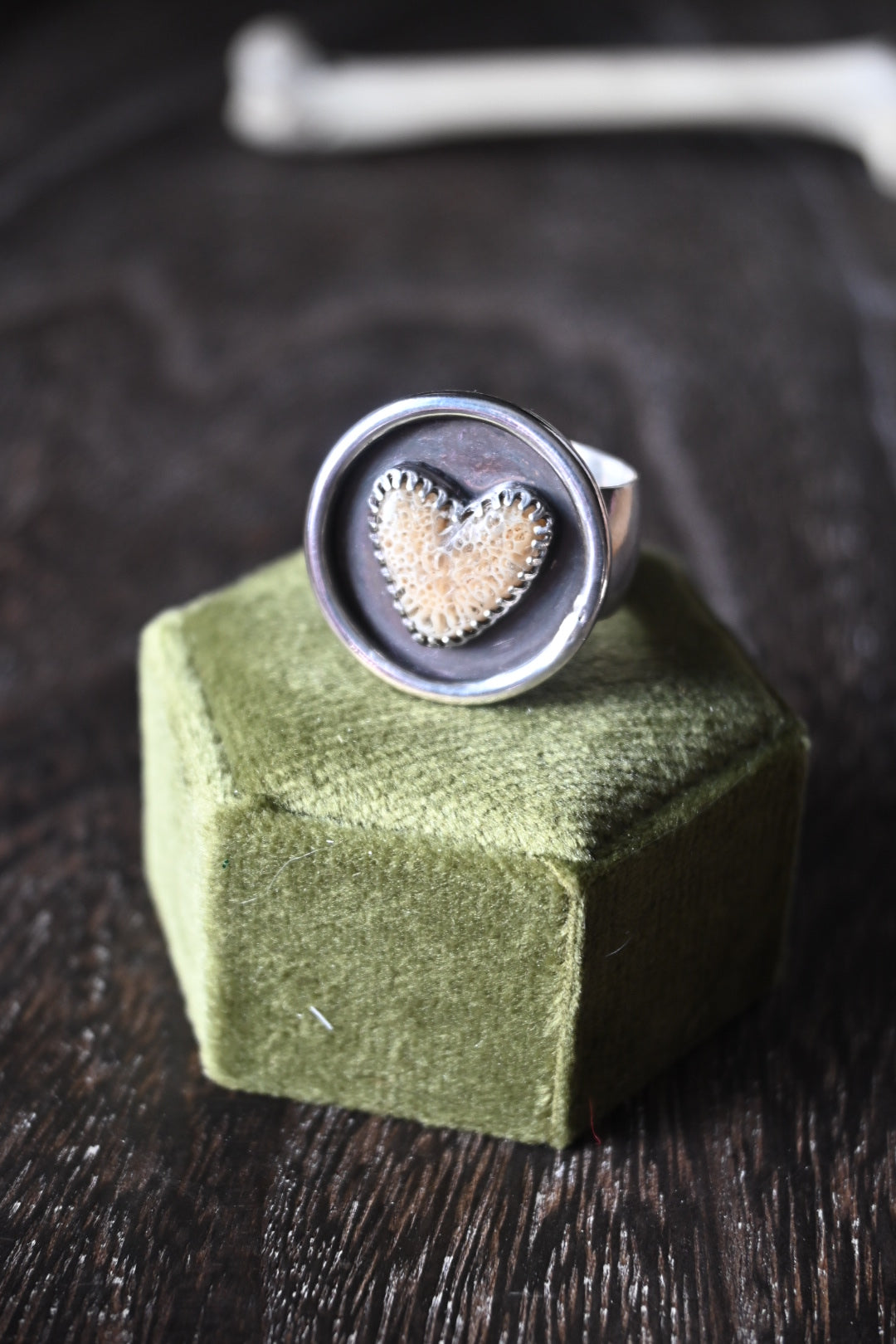 Heart Shaped Bone Ring