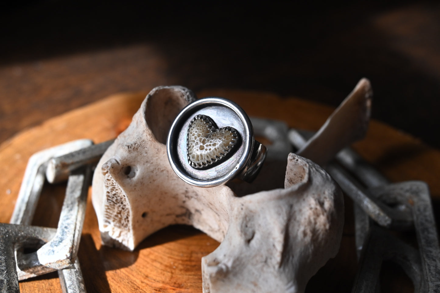 Heart Shaped Bone Ring