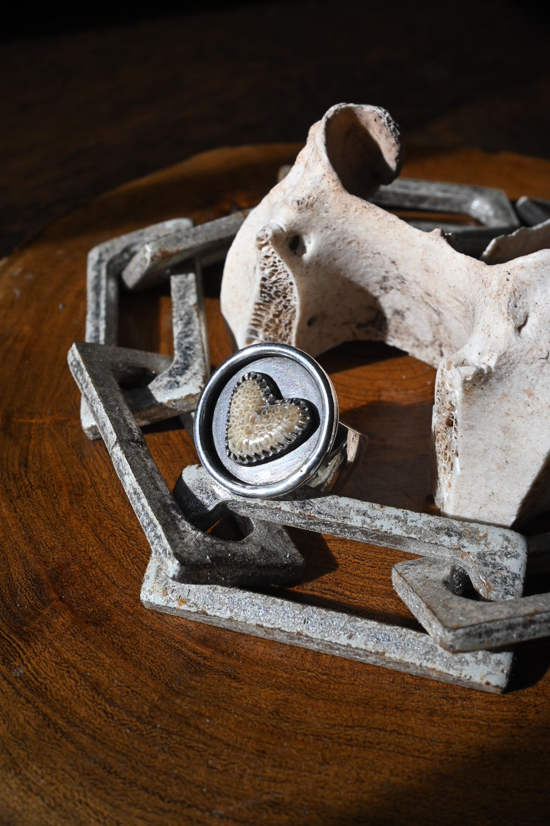 Heart Shaped Bone Ring