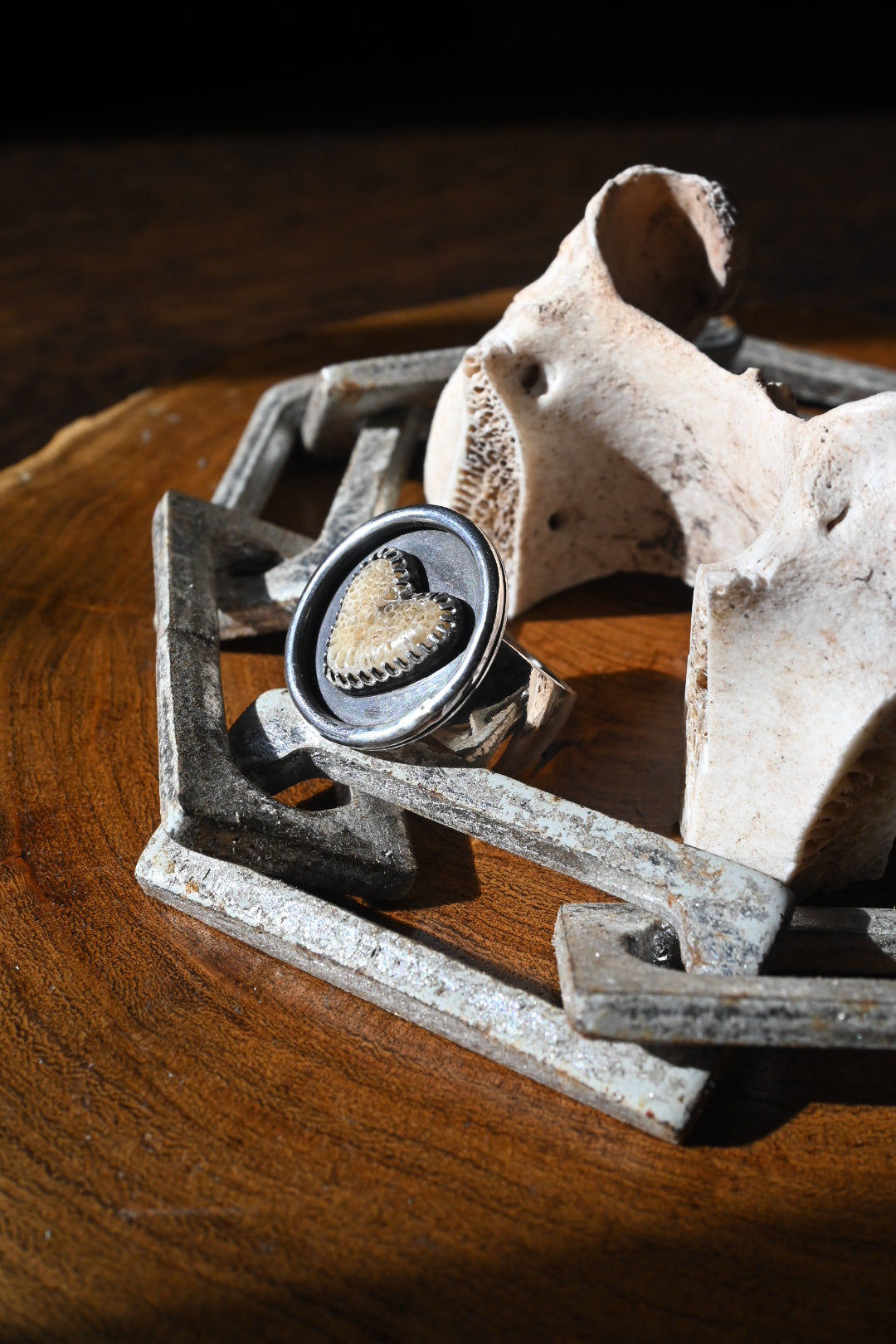 Heart Shaped Bone Ring