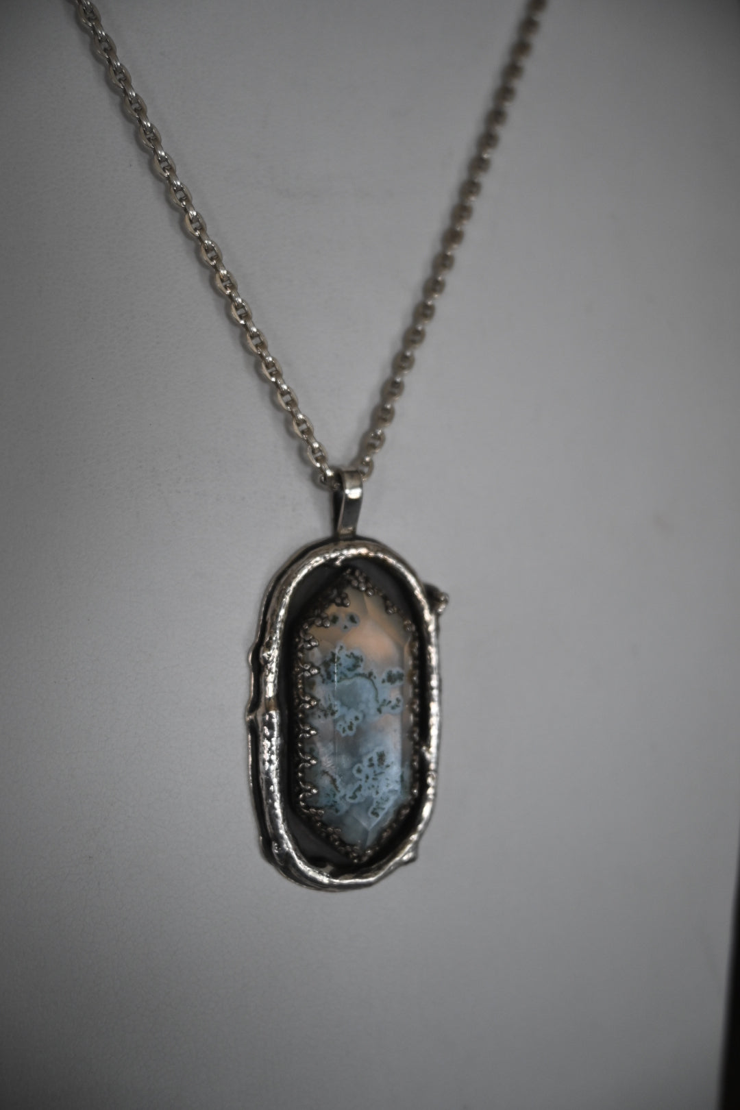 Moss Agate Branch Necklace