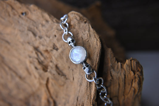 Moonlit Warning Chain Bracelet