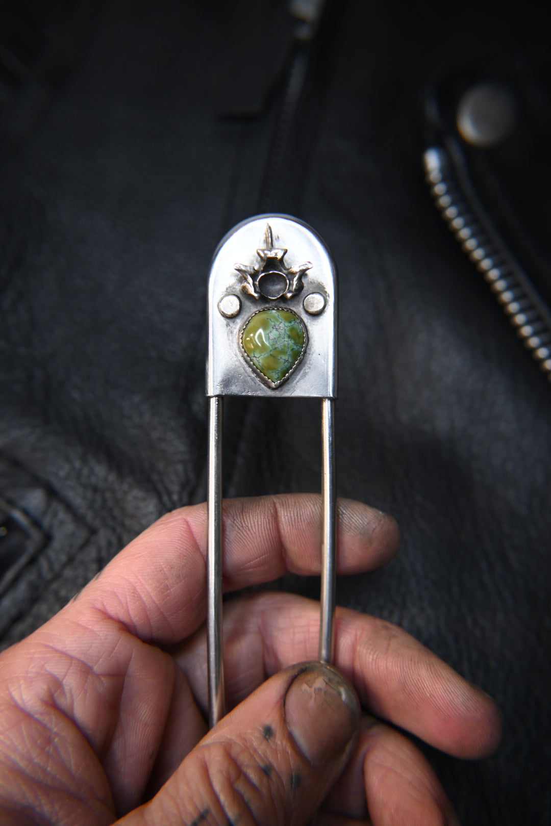 Snake Vertebrae Safety Pin