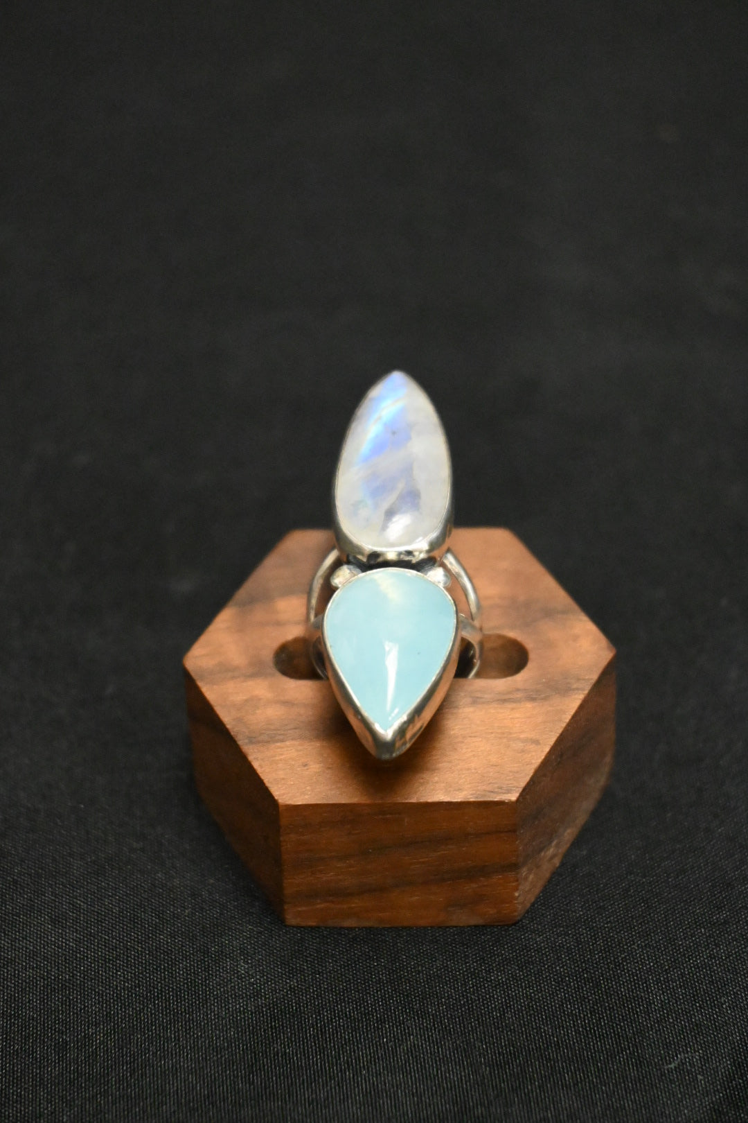 Moonstone & Aquamarine Ring