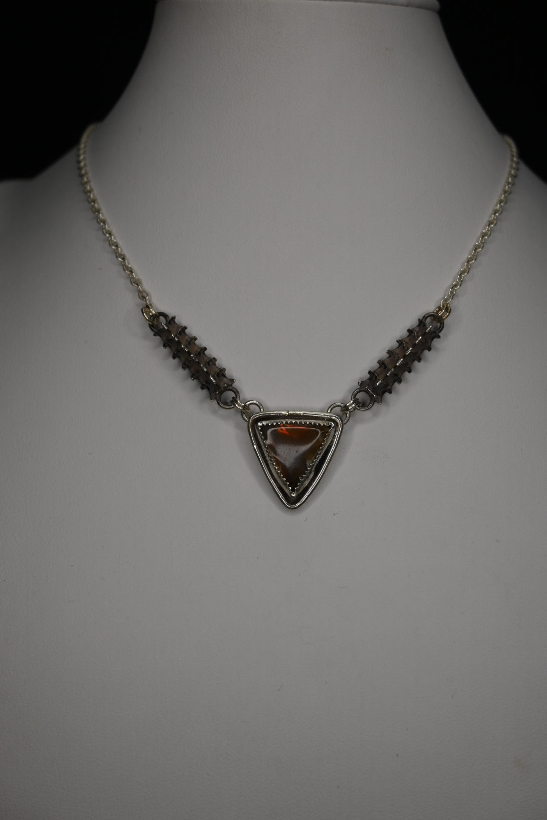 Ammolite & Snake Vertebrae Necklace