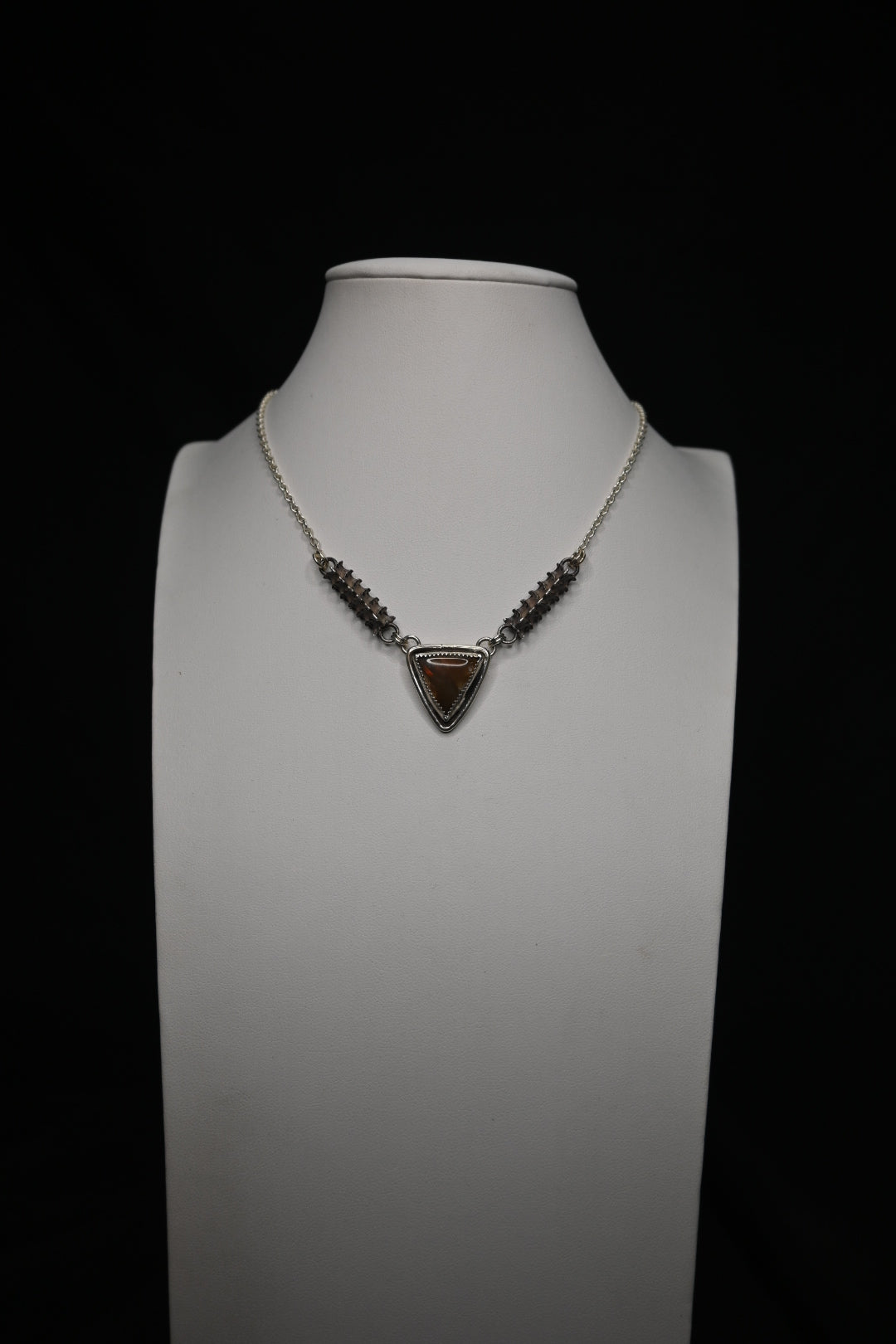 Ammolite & Snake Vertebrae Necklace