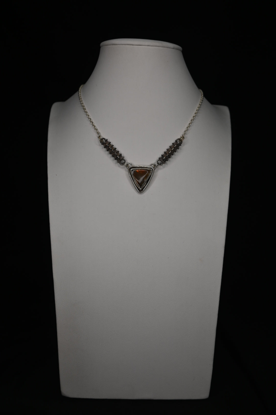Ammolite & Snake Vertebrae Necklace